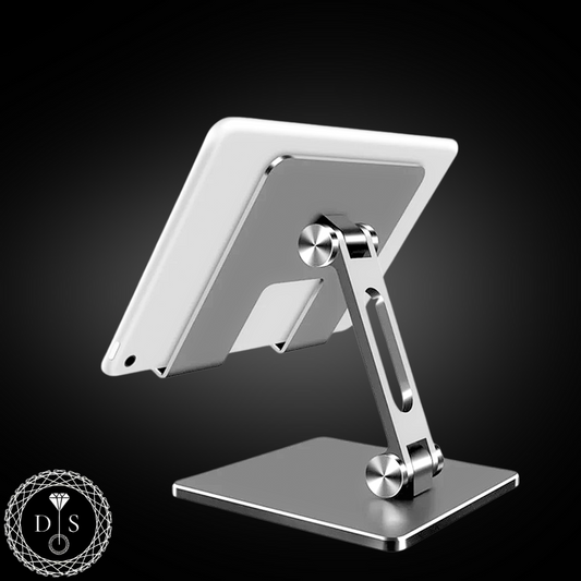 Organize seu Espaço com Estilo: Suporte de Mesa em Metal para Telefone Móvel e Tablet - Ajustável e Universal